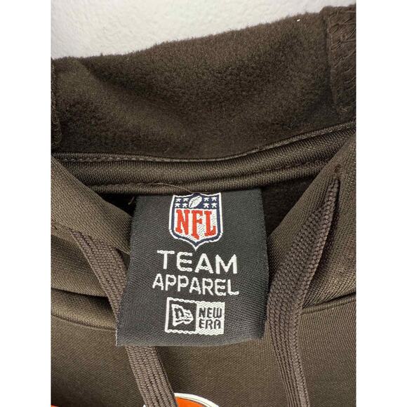 NFL x New Era Team Apparel Cleveland Browns Combine Offside Hoodie Brown Men's M - Picture 5 of 9